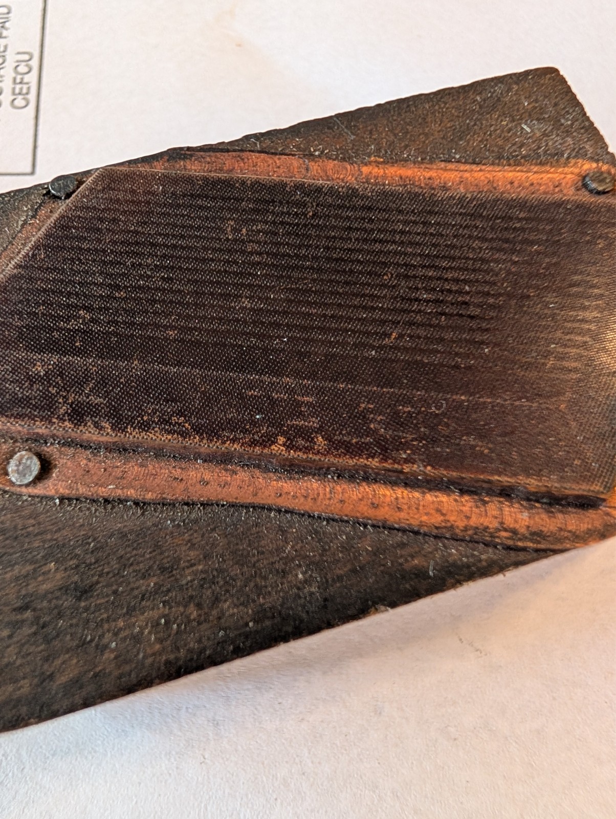 Vintage Wood & Copper Advertising Printing Block Plate 1-3/4x 1-1/4