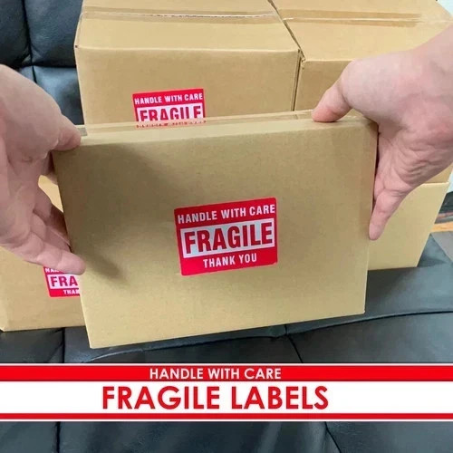 Fragile Stickers 1 Roll 250 2×3 Fragile Label Sticker Handle With Care Mailing