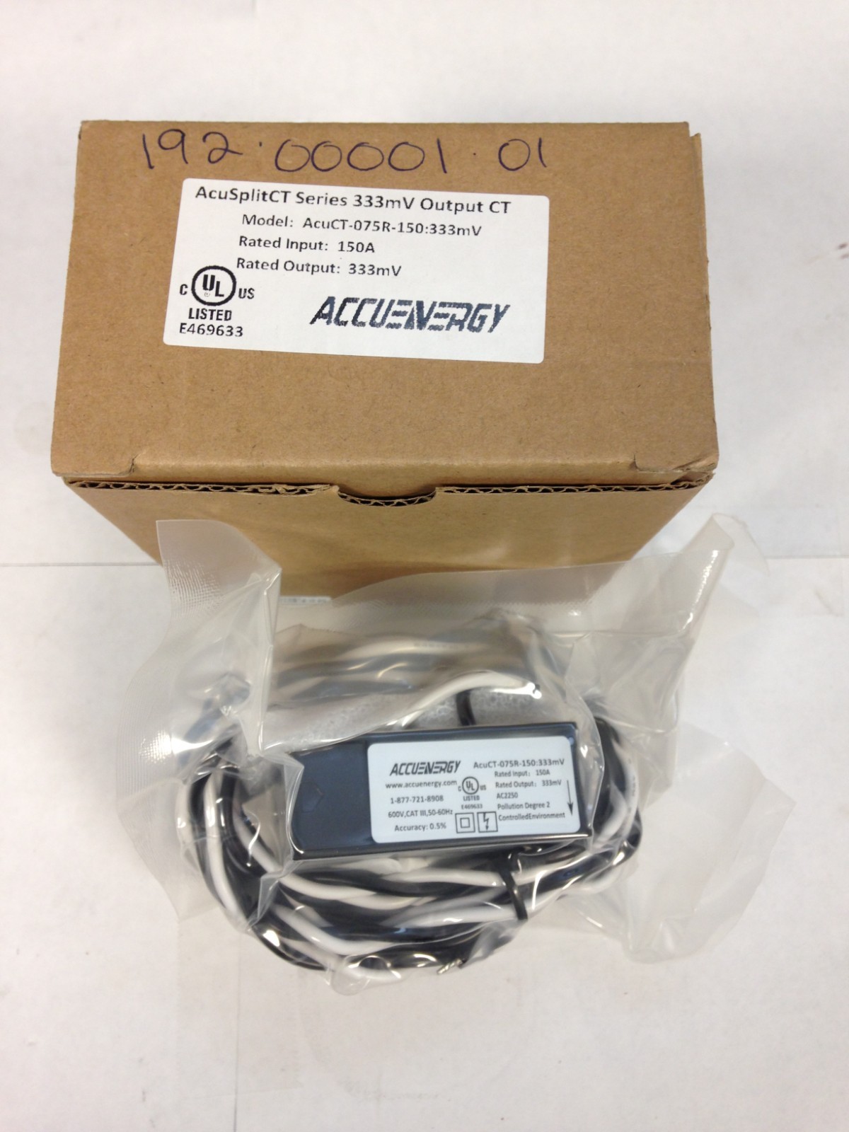 Accuenergy AcuSplitCT AcuCT-075R-150:333mV Split Core Transformer 36 BRAND NEW