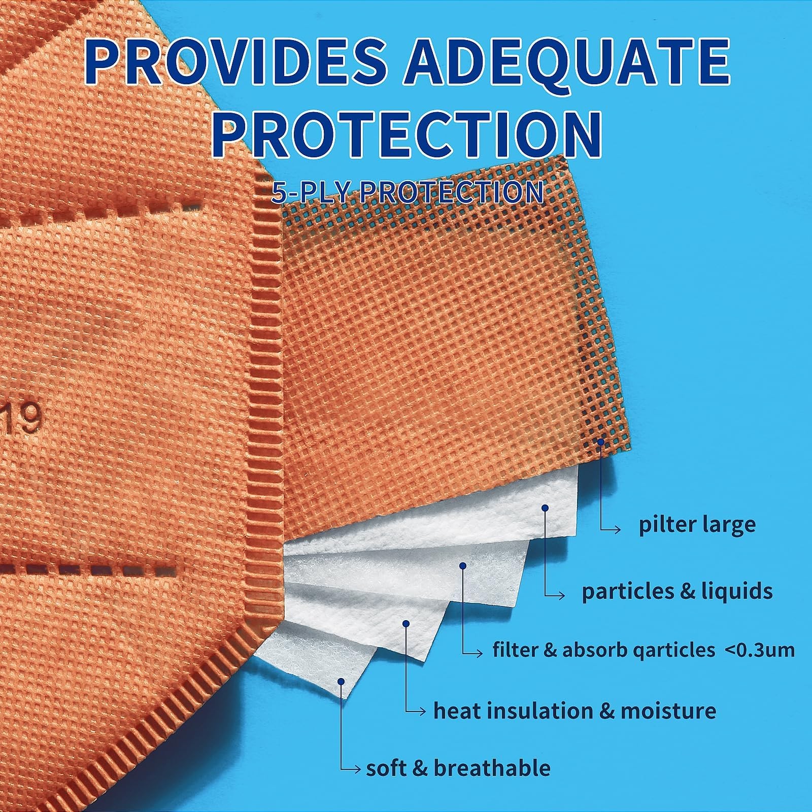 KN95 Face Masks Adults Disposable – 100 Pack KN95 Masks Protective Comfortabl…