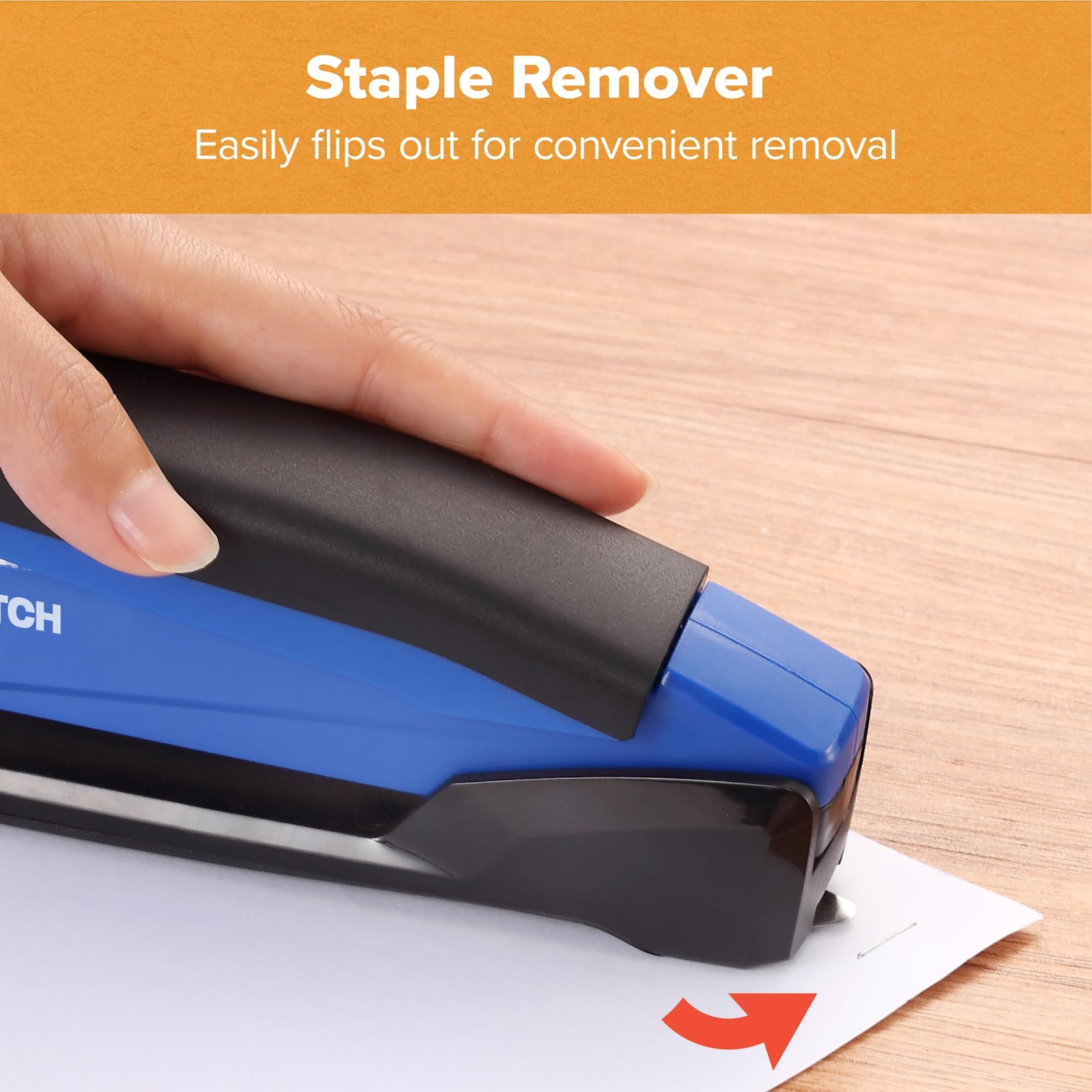 Bostitch Office InPower Spring-Powered Desktop Plastic-Full Strip, Blue