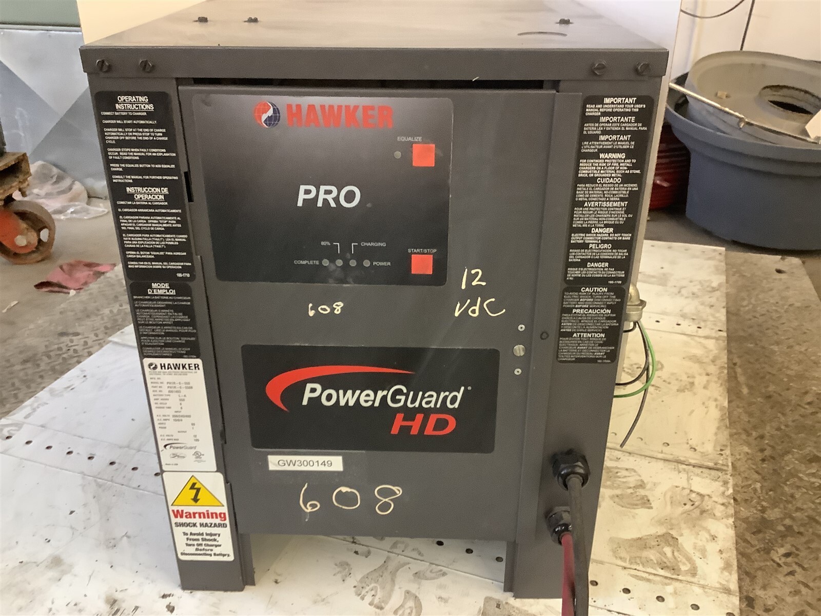 Hawker Pro Power Guard HD PH1R-6-550 Fork Lift Battery Charger