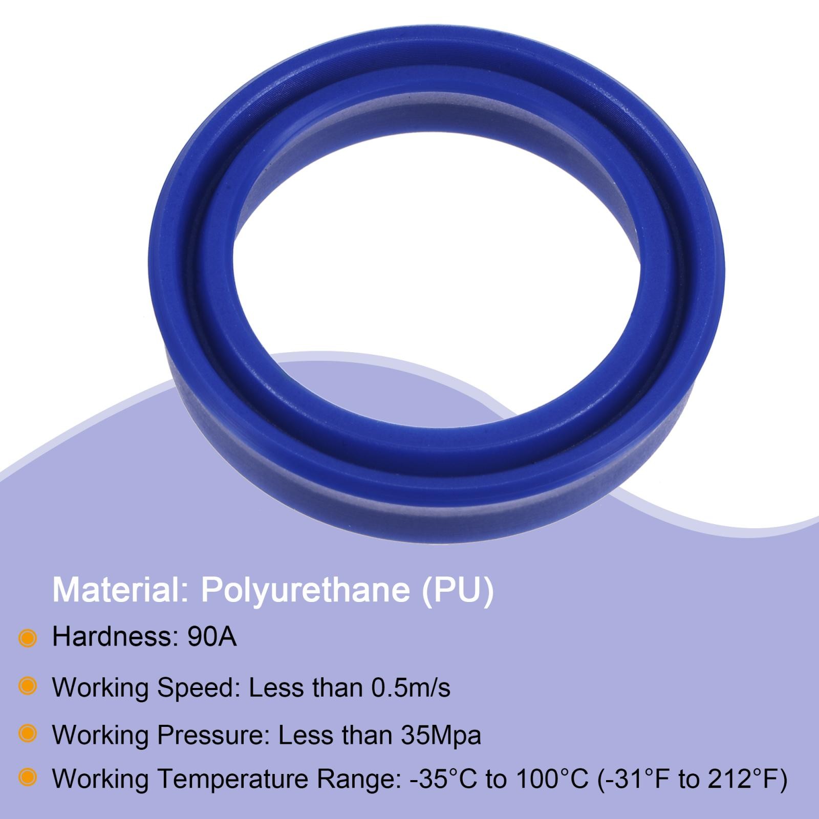 10pcs UN Radial Shaft Seal 20mm ID x 26mm OD x 5mm Width PU Oil Seal Blue