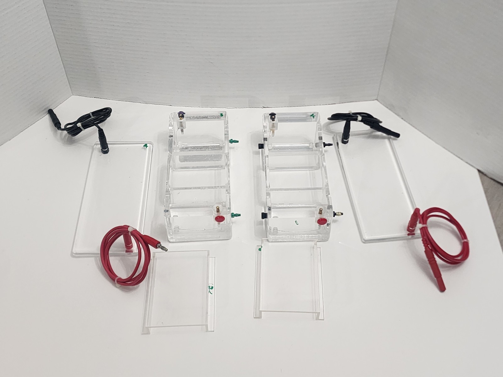 QTY 2 Bio-Rad Mini Sub DNA Cell Horizontal Electrophoresis 1000 VDC CLEAN! PBIN