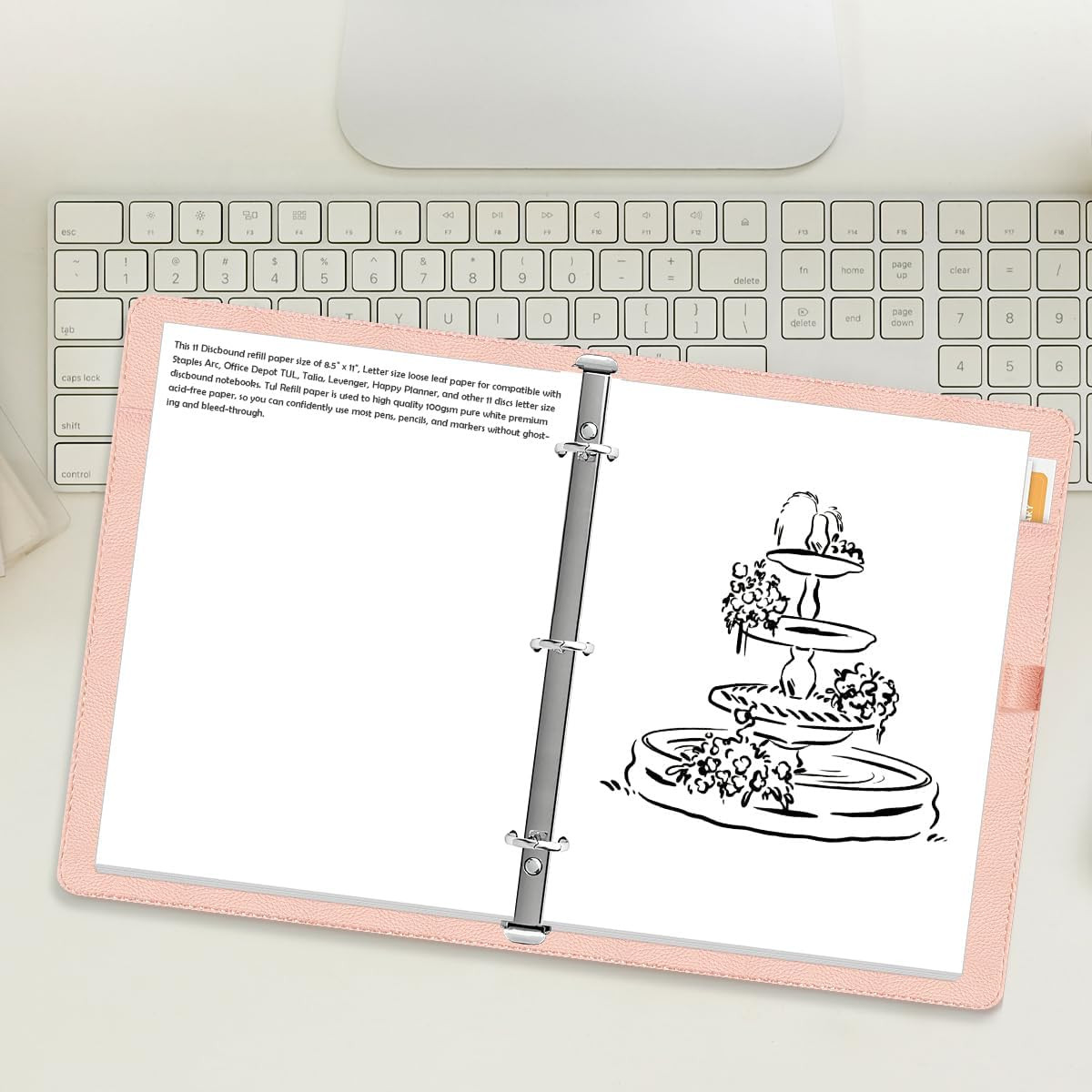 A4 Blank Filler Paper, 3-Hole Blank Paper, 100Sheets / 200Pages Loose-Leaf Paper