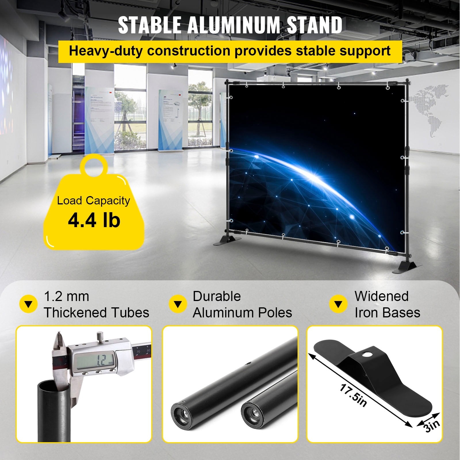 10 x 8 Ft Display Banner Stand, Customizable Size for Trade Fair Wall