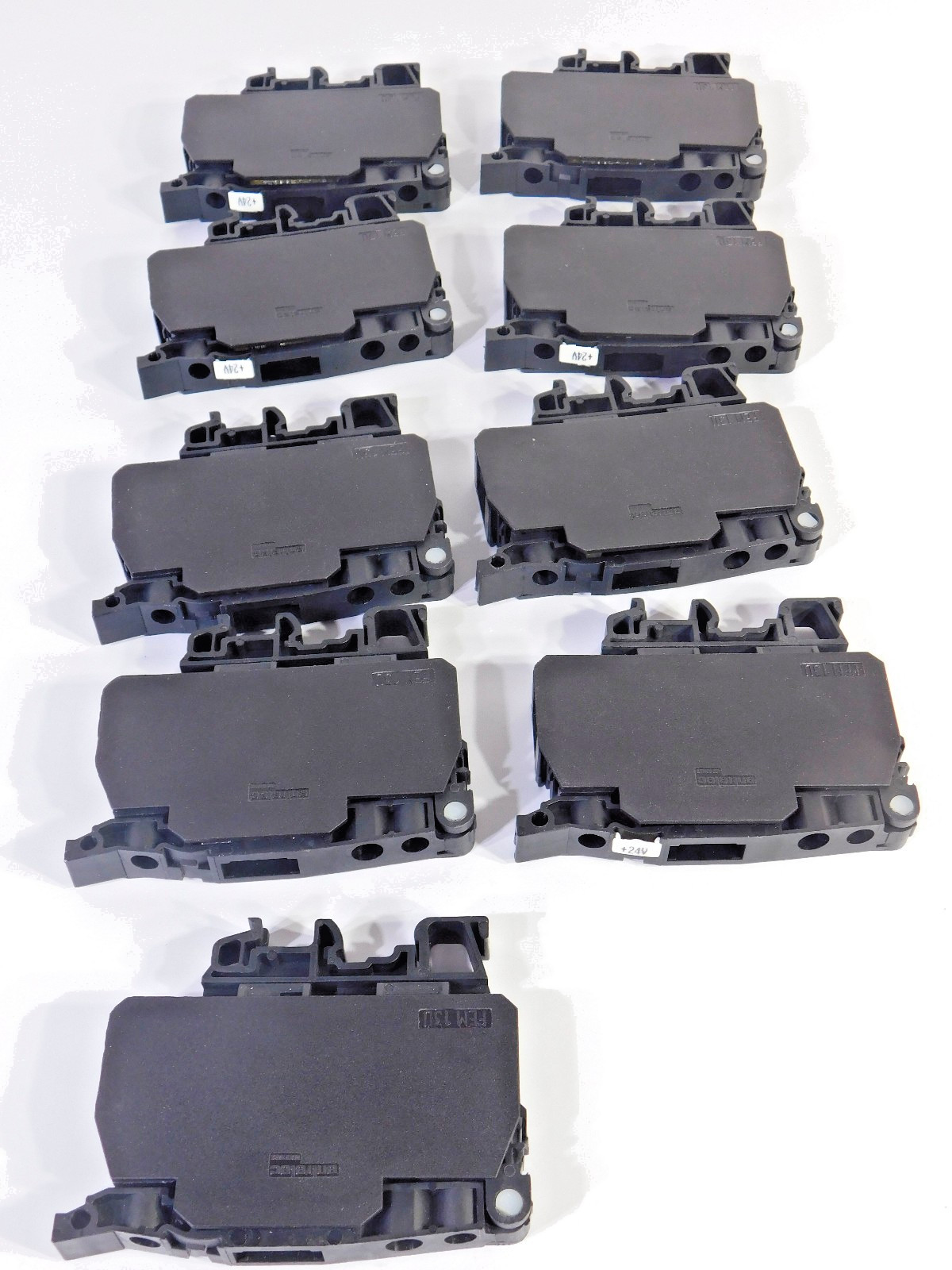 Lot of 9 Each Entrelec FEM 13U / FEM13U Terminal Blocks DIN Rail Mount
