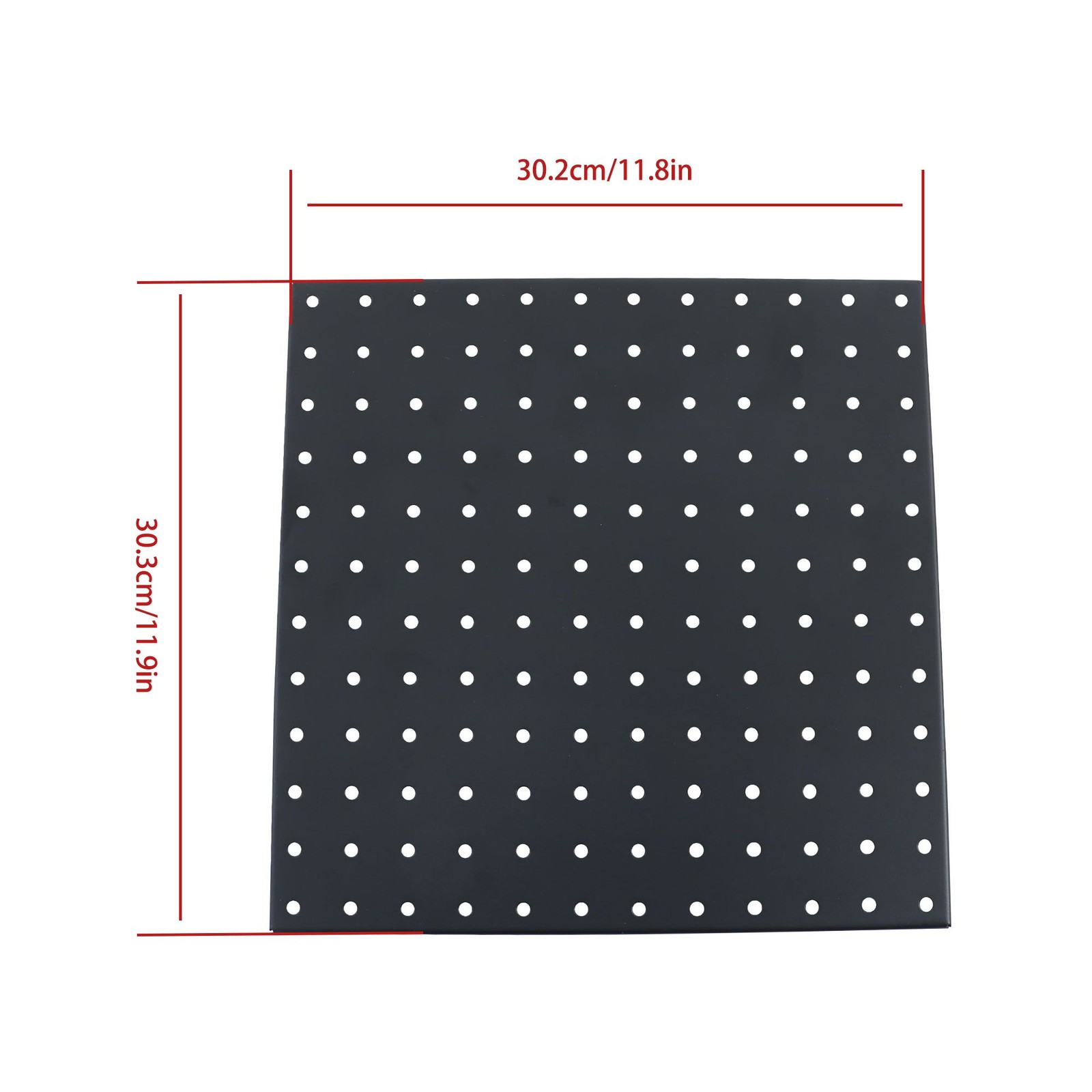 4 Pack 12″x12″ Heavy Duty Black Metal Pegboard Panels Pegboard Wall Organizer