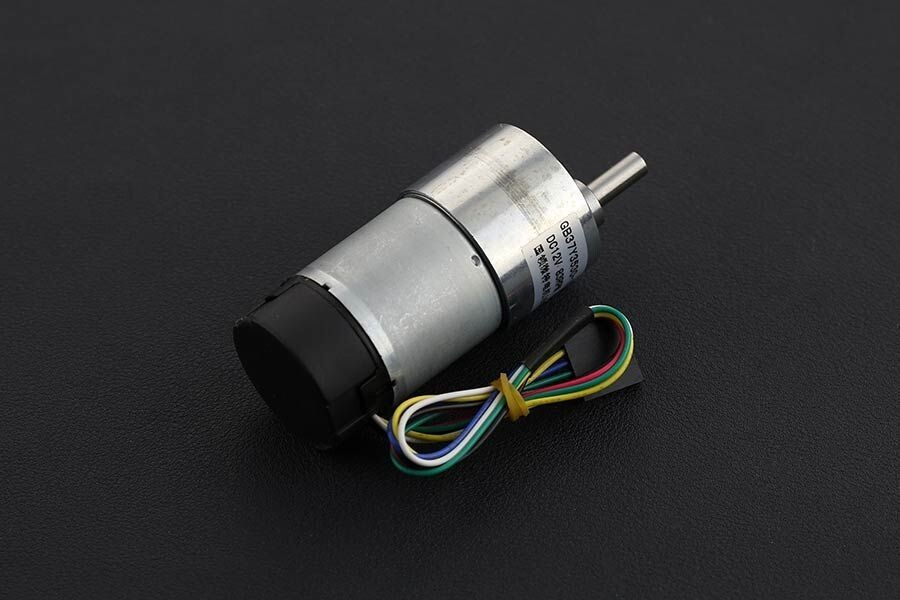 NEW DFROBOT FIT0185 Metal DC Geared Motor w/Encoder – 12V 83RPM 45Kg.cm