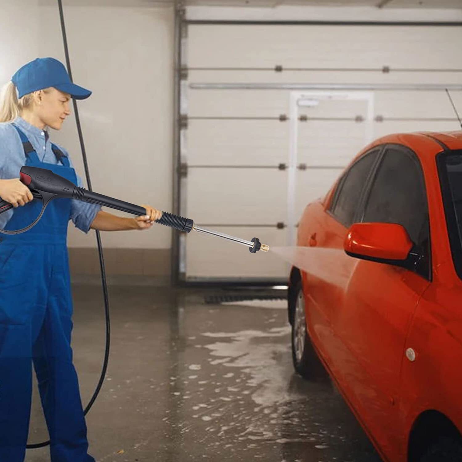 High Pressure 4000PSI Car Power Washer Gun Spray Wand Lance Nozzle + 50ft Hose