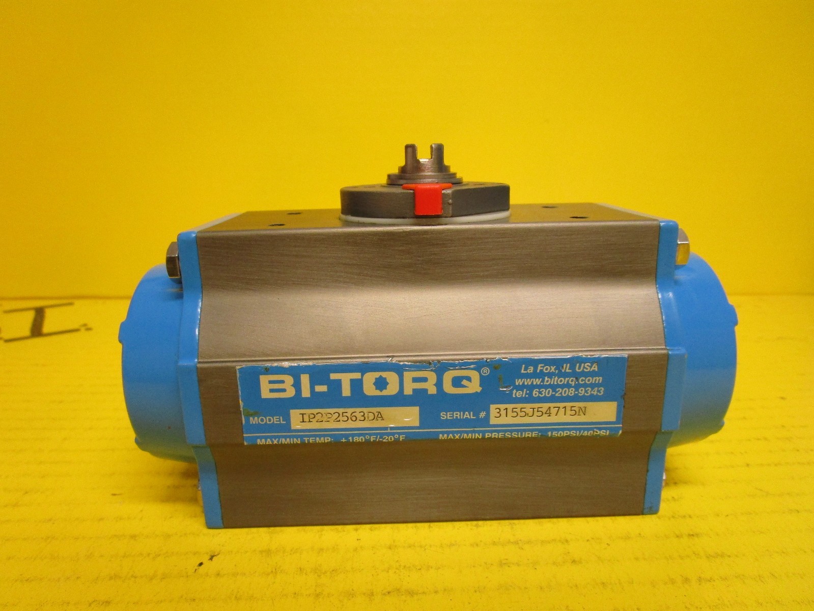 BI-TORQ PNEUMATIC ACTUATOR IP2P2563DA +180°F/-20°F 150PSI/40PSI