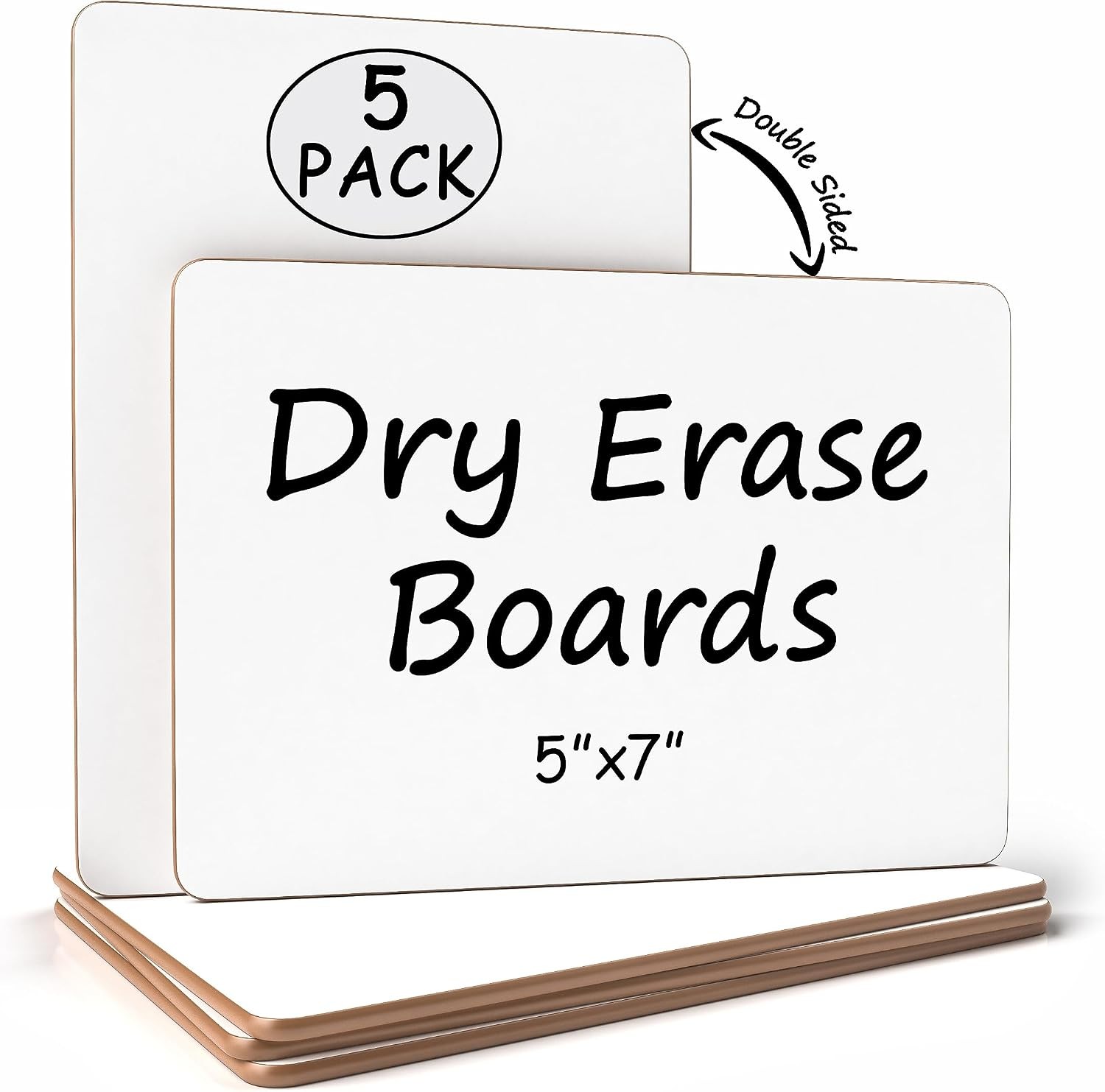 5×7 Small Dry Erase Board, Mini Whiteboard for Students 5 Pack | Double-Sided,