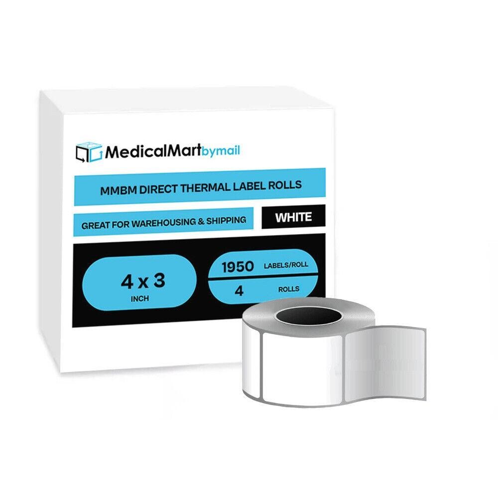 4″ x 3″ Shipping Labels, White Direct Thermal Labels, No Ribbon Required 4 Rolls