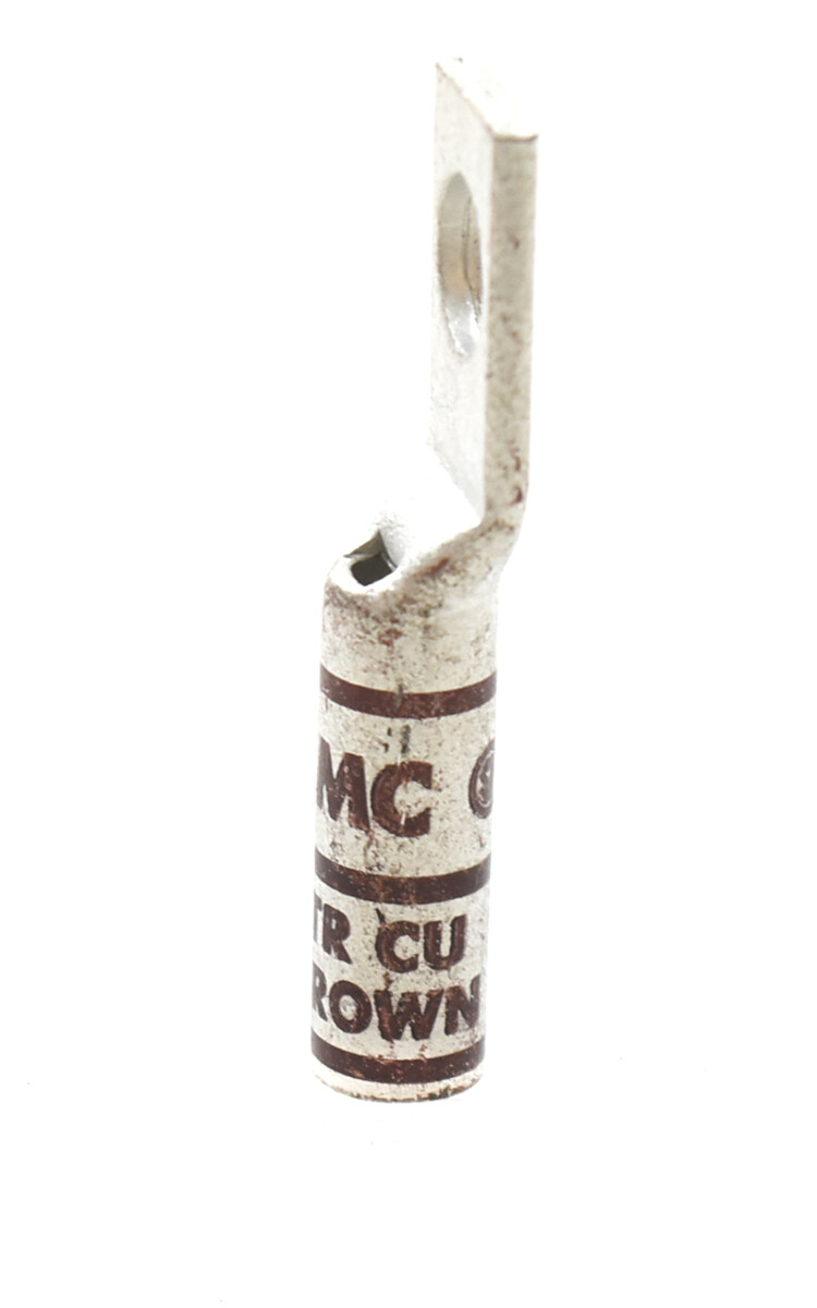 CMC YAZ2CTC38 Copper Compression Lug 2 AWG Long Barrel 3/8″ Stud