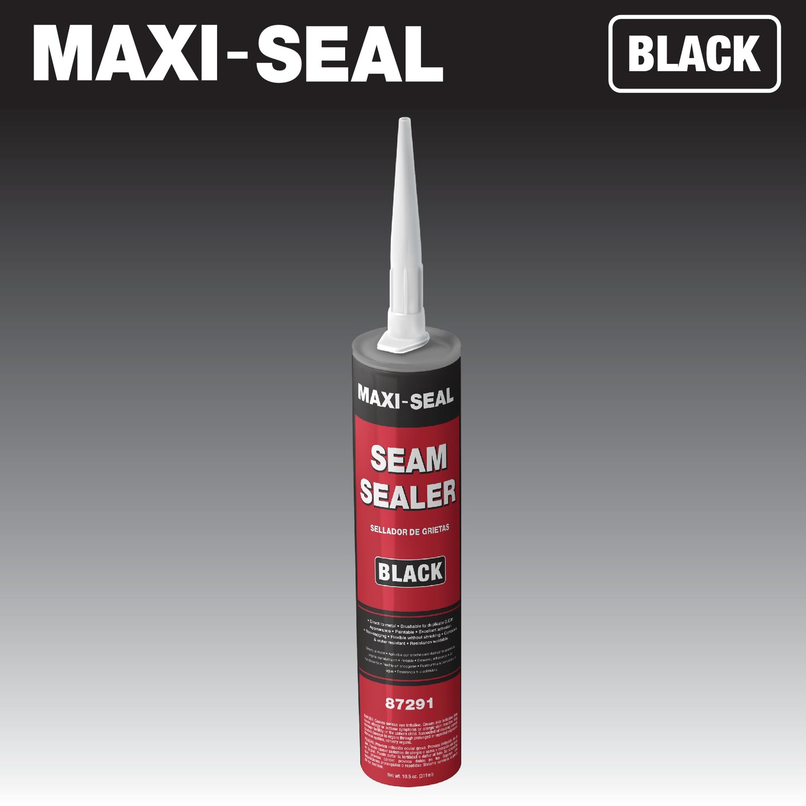 LAUCO Maxi -Seal Polyurethane Seam Sealer Automotive – Black, 10.5oz Tube