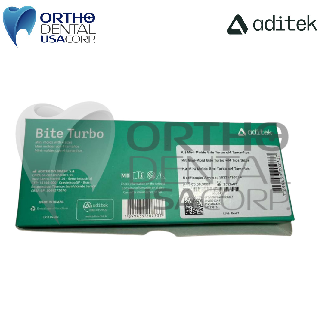 Kit Mini-Mold Bite Turbo w/4 Tips Sizes Aditek Orthodentalusa USA seller
