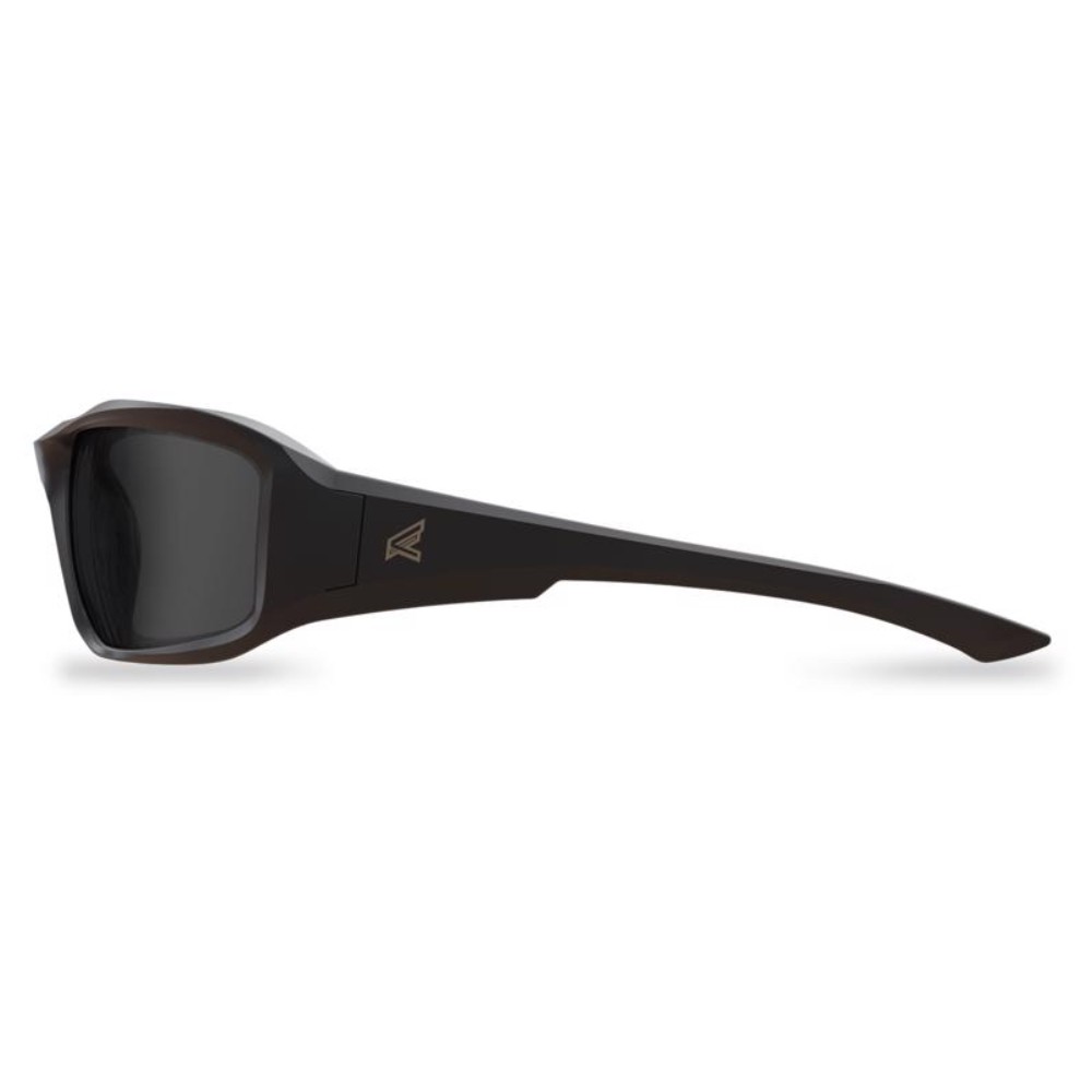 Edge Eyewear XB136 Brazeau Safety Glasses Black Frame with Smoke Lens