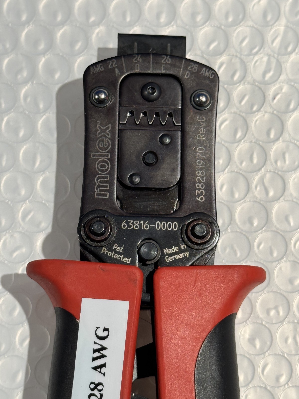 Molex 63828-1900 PremiumGrade Hand Crimp Tool Mini-SPOX 2.50mm 22-28 AWG