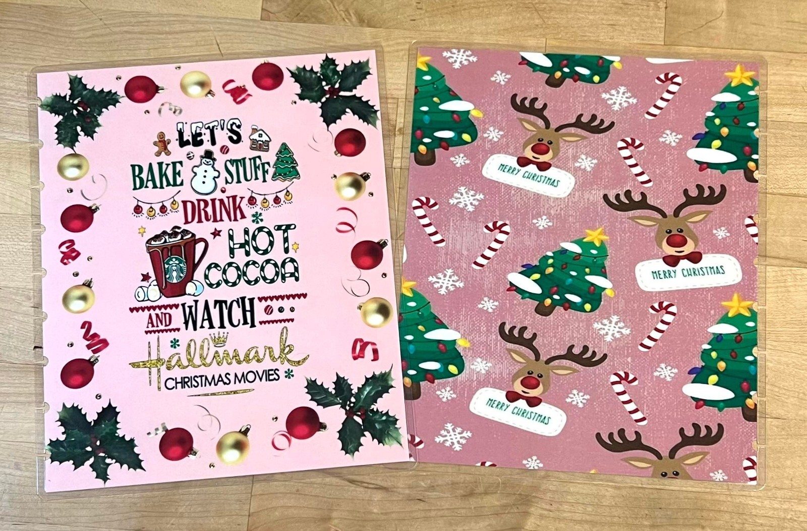 «Let’s Bake & Watch Hallmark Xmas Movies» Cover Set 4 use w/ the Happy Planner-