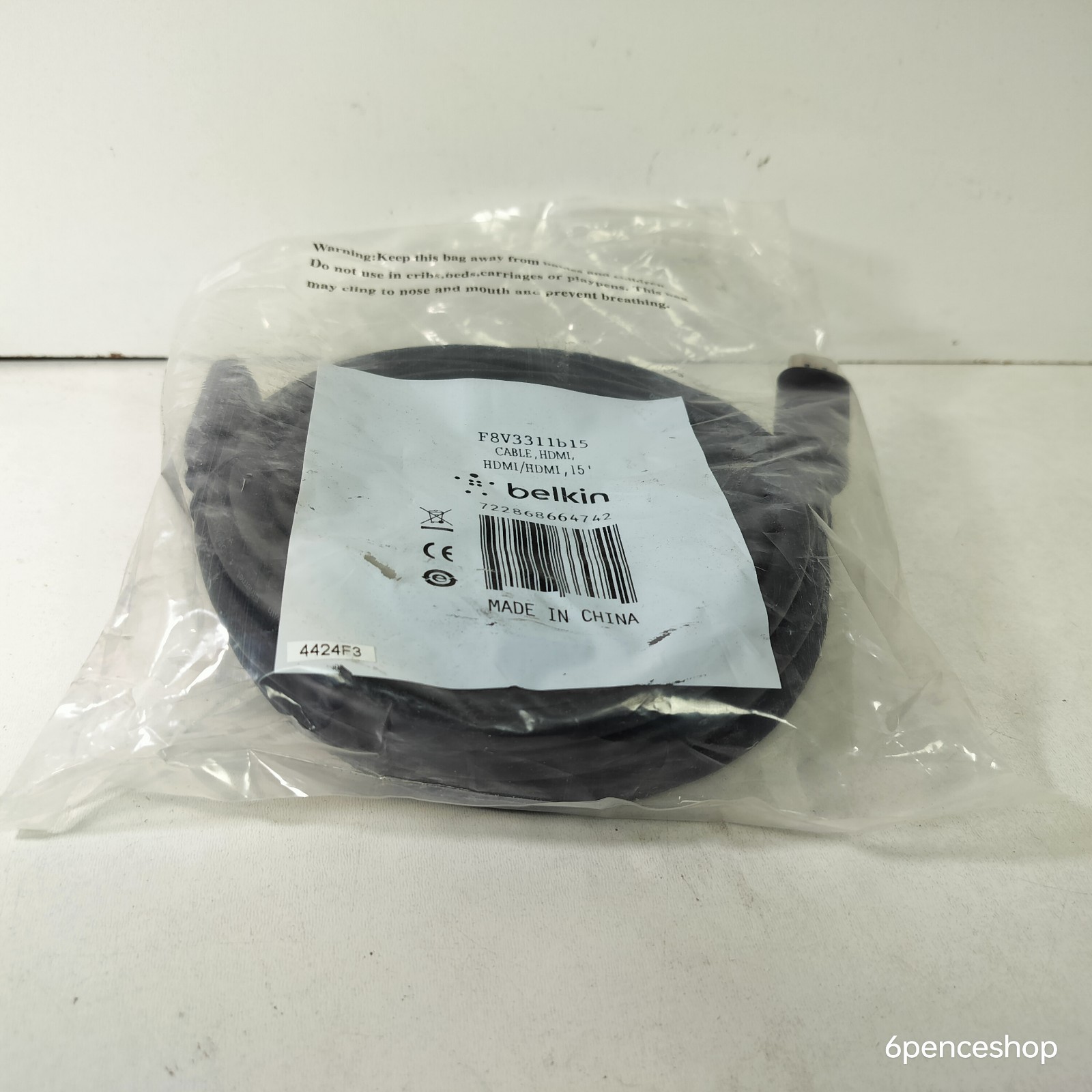 Belkin F8V3311B15 HDMI-HDMI 15′ Audio/Video Cable Black
