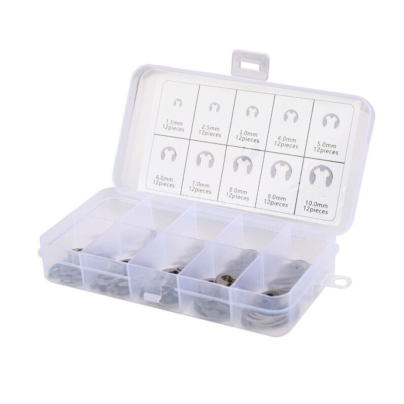 120 E Clips C CIRCLIPS Stainless Steel Kit Retaining Ring Assorted 1.5mm to 10mm