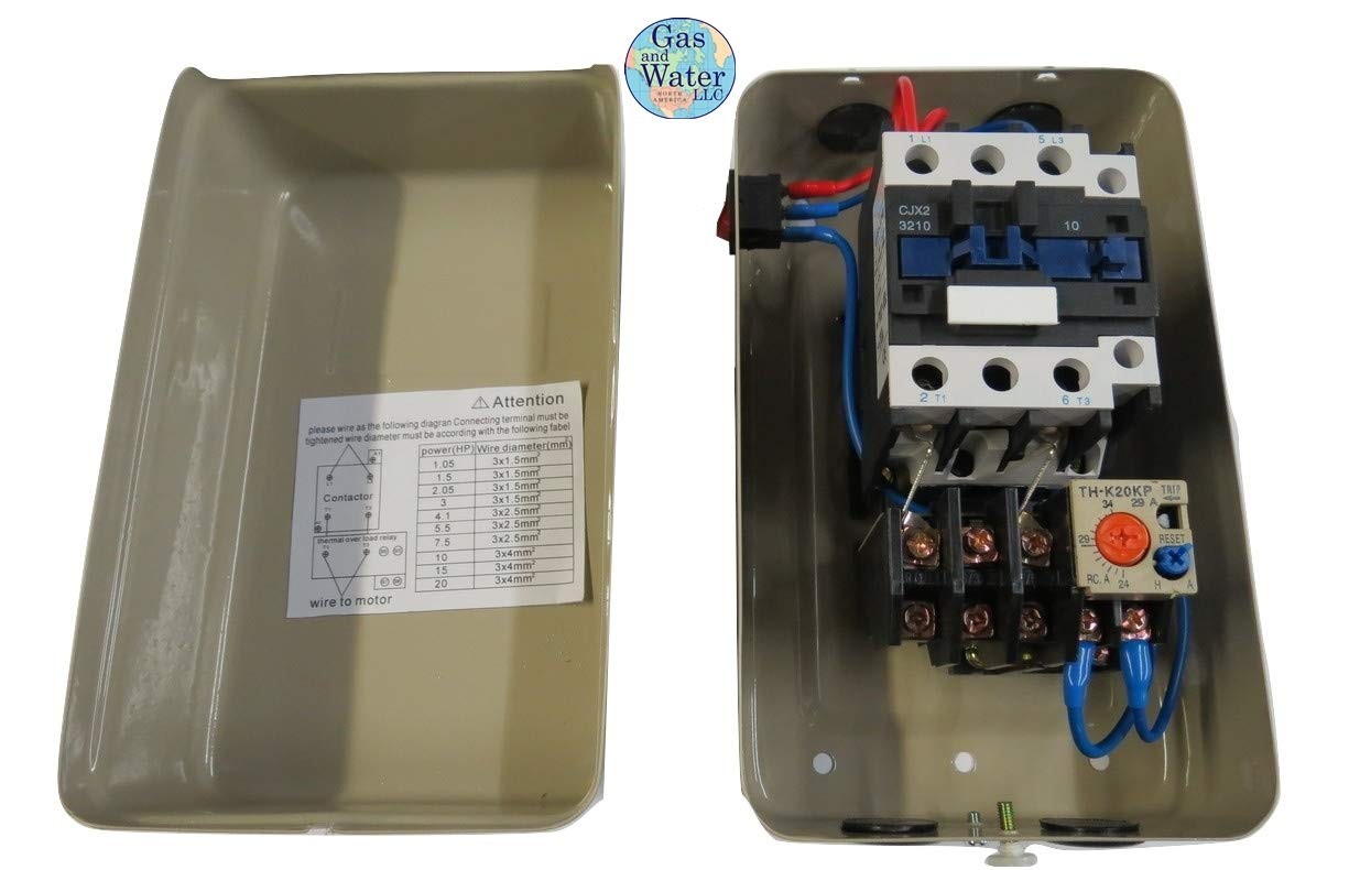 Magnetic Electric Motor Starter Control 5 Hp Single Phase 220/240v 22-34a wit…