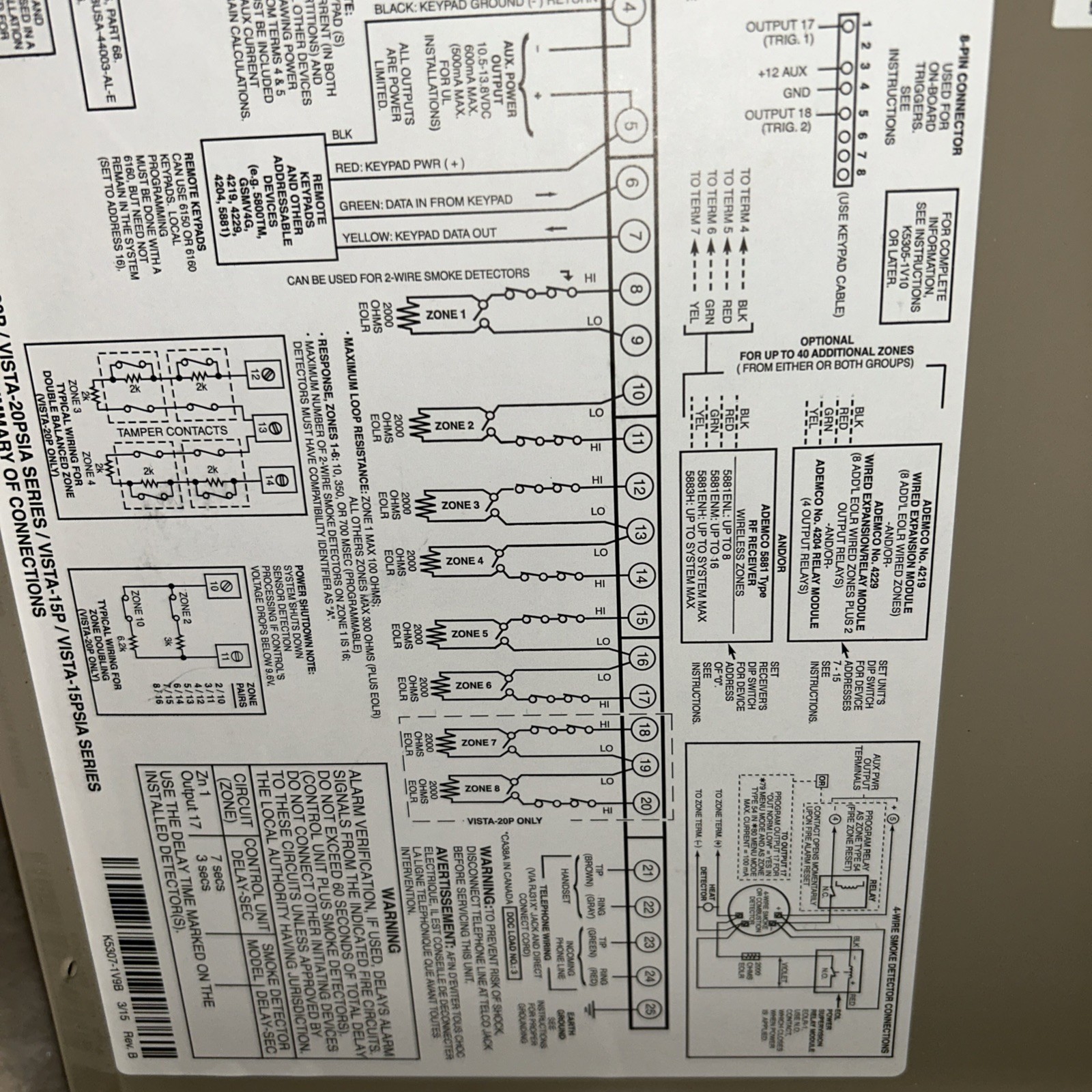 VISTA 20P Ademco Control Panel PCB in Aluminum Enclosure New NIB