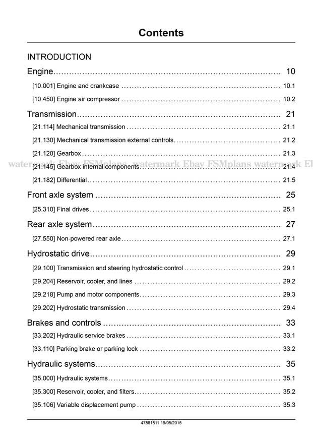New Holland TC4.90 TC5.70 TC5.80 TC5.90 Combine Service Manual on USB stick