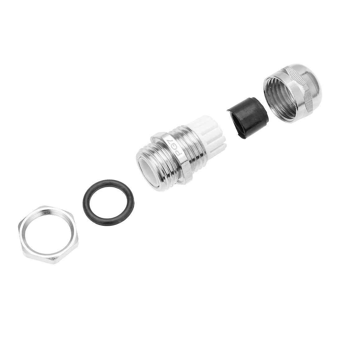 10 X PG7 Metal Cable Glands Joints Adjustable Connector for 3-6.5mm Dia Cable