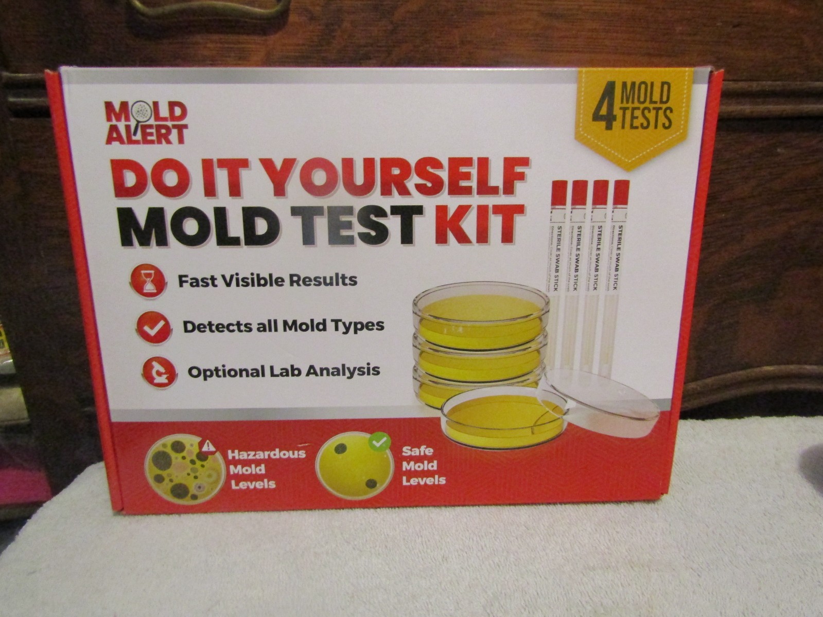4 tests Mold Alert Do It Yourself Mold Test Kit, At Home Mold Kit, Mold Testing
