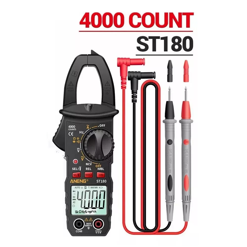 Digital Multimeter Tester AC DC Voltage RMS Amp Clamp Meter Auto Range Handheld