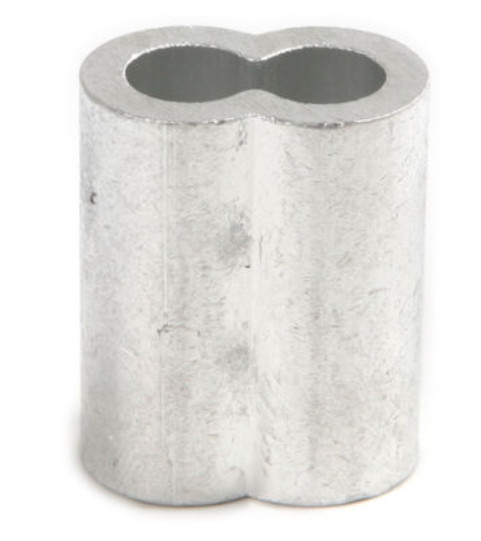 Aluminum Swage Sleeves for 3/16″ Wire Rope Cable: 50, 100, 200, 500 and 1000 pcs