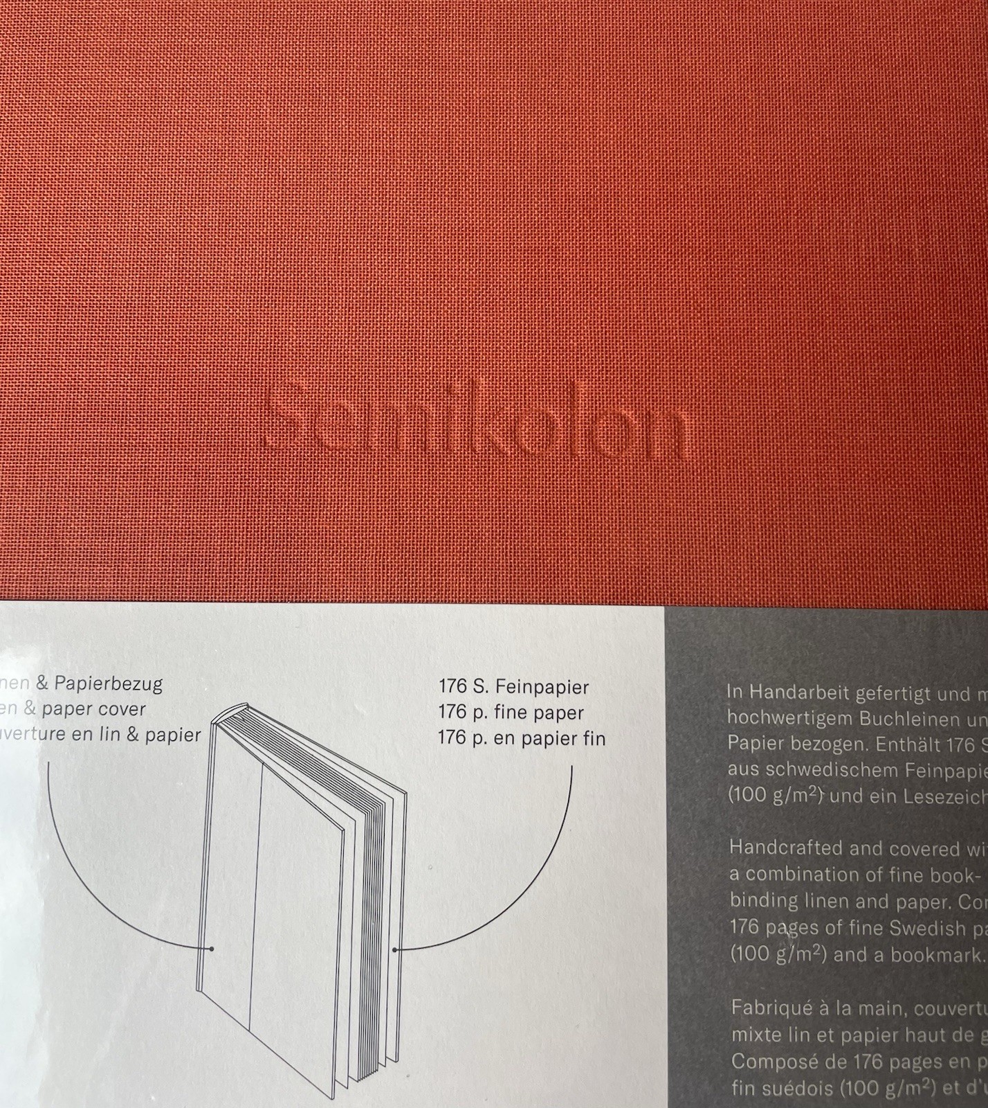 New Sealed RULED Journal Notebook A5 By Semikolon Tangerine Orange Lavender