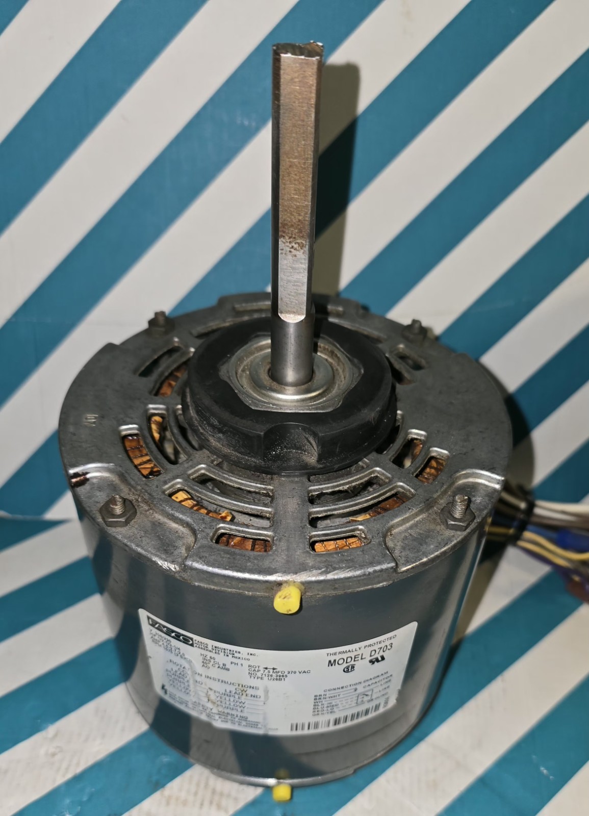 Direct Drive Blower Motor D703 FASCO 1075 RPM 1/2 HP TIPE U26B1. TESTED
