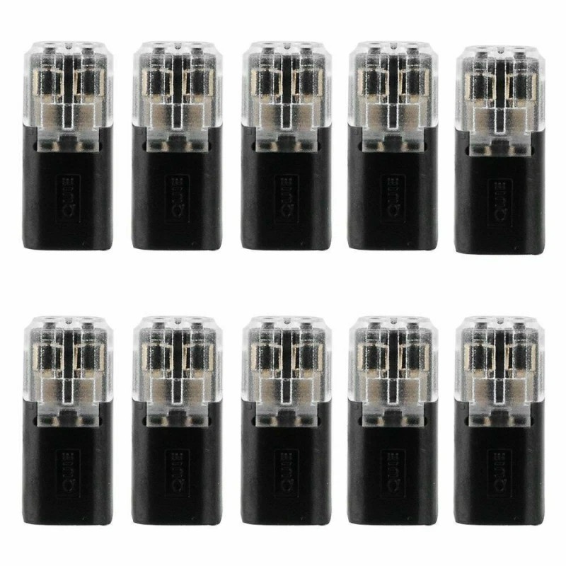 50 pcs Double-Wire Plug-in Connector, Cable Clamp with Locking Buckle, AWG 18-22