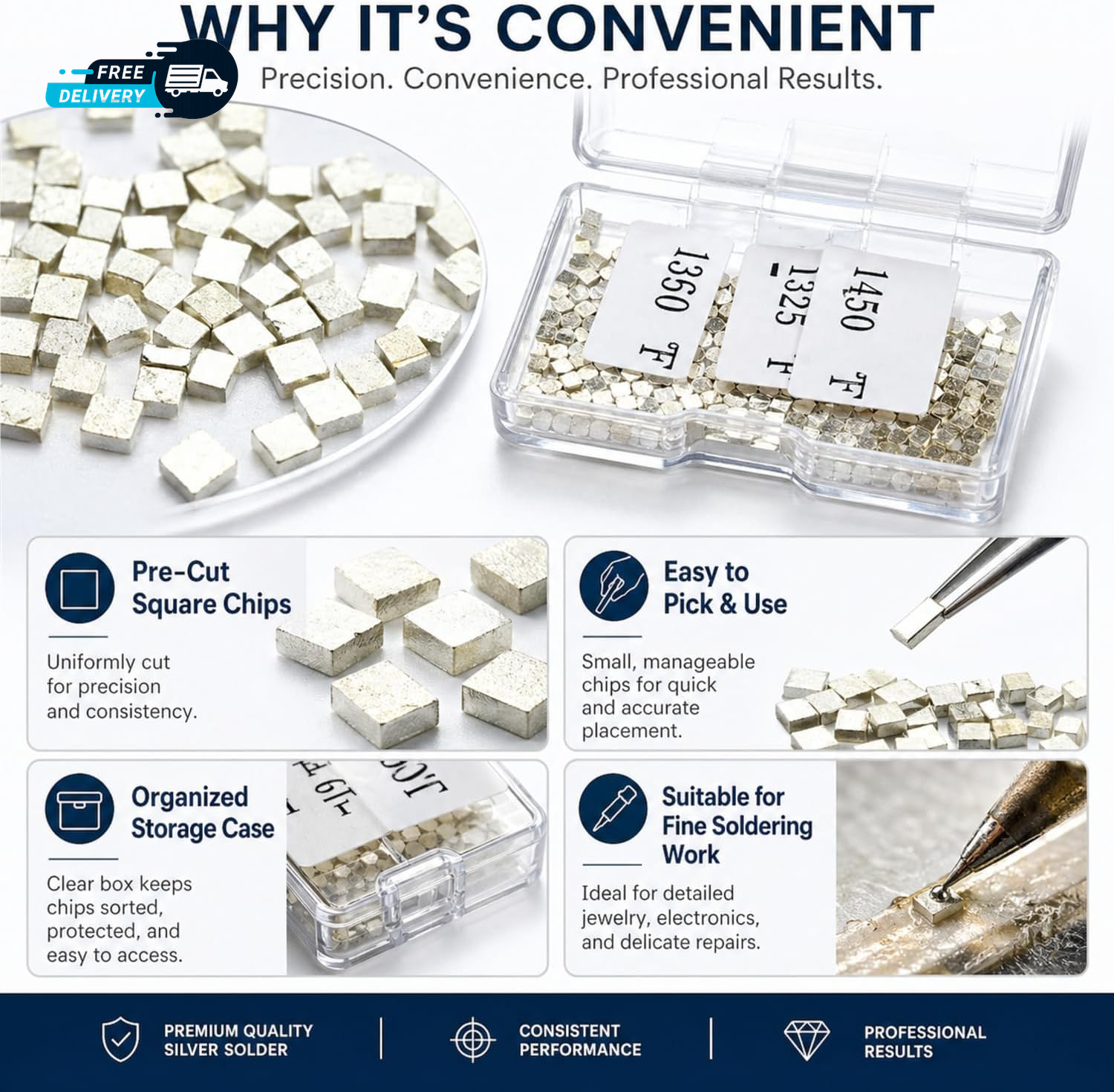 500 Pcs 4.5 Grams Silver Solder for Jewelry Making Silver Solder Precut.