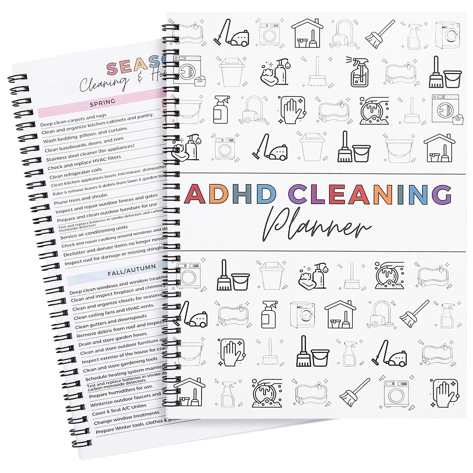 ADHD Cleaning Planner, Cleaning Schedule and Checklist Organizer, Daily Weekl…