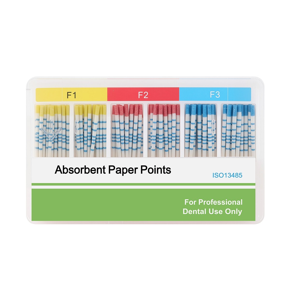 Dental Endodontic Absorbent Paper Points F1.F2.F3 with Scale Taper 100Pcs/Kit