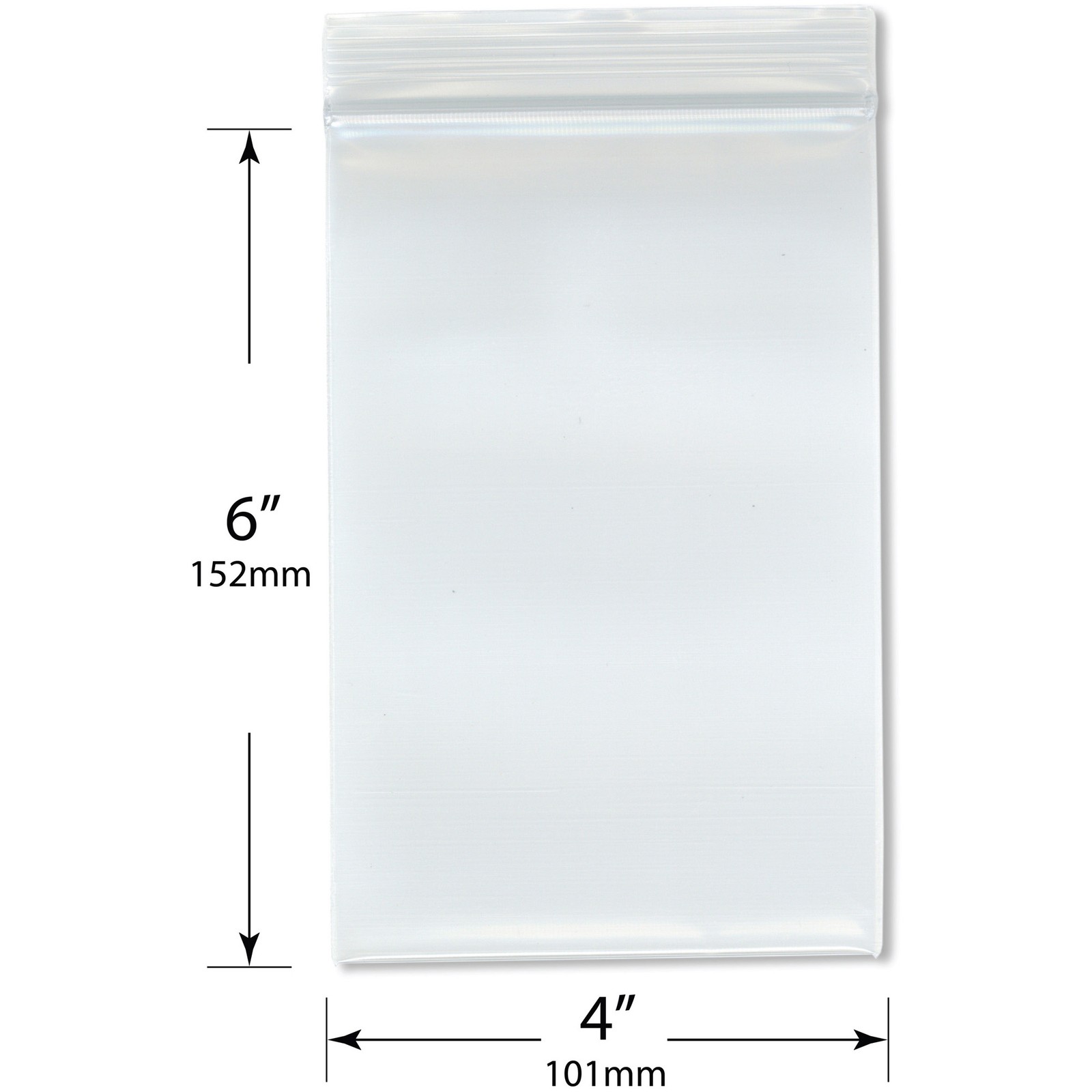 Plymor 4″ x 6″, 8 Mil Extra Thick Heavy Duty Zipper Reclosable Plastic Bags