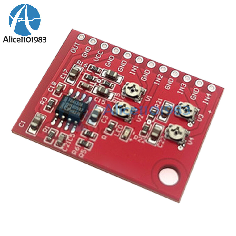 NE5532 DC6-12V / TDA1308 DC3-6V Mono 4 Channel Input Audio Mixing Board Module