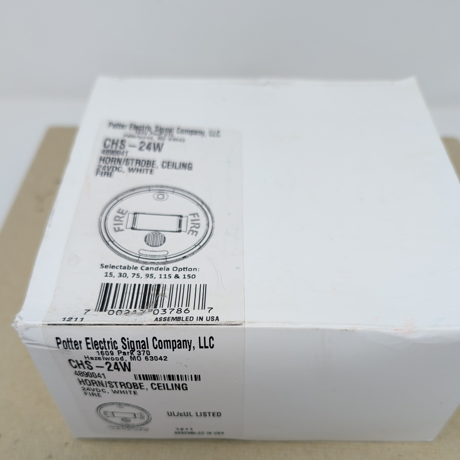 Potter CS-24PW Ceiling Strobe – SAME DAY SHIPPING