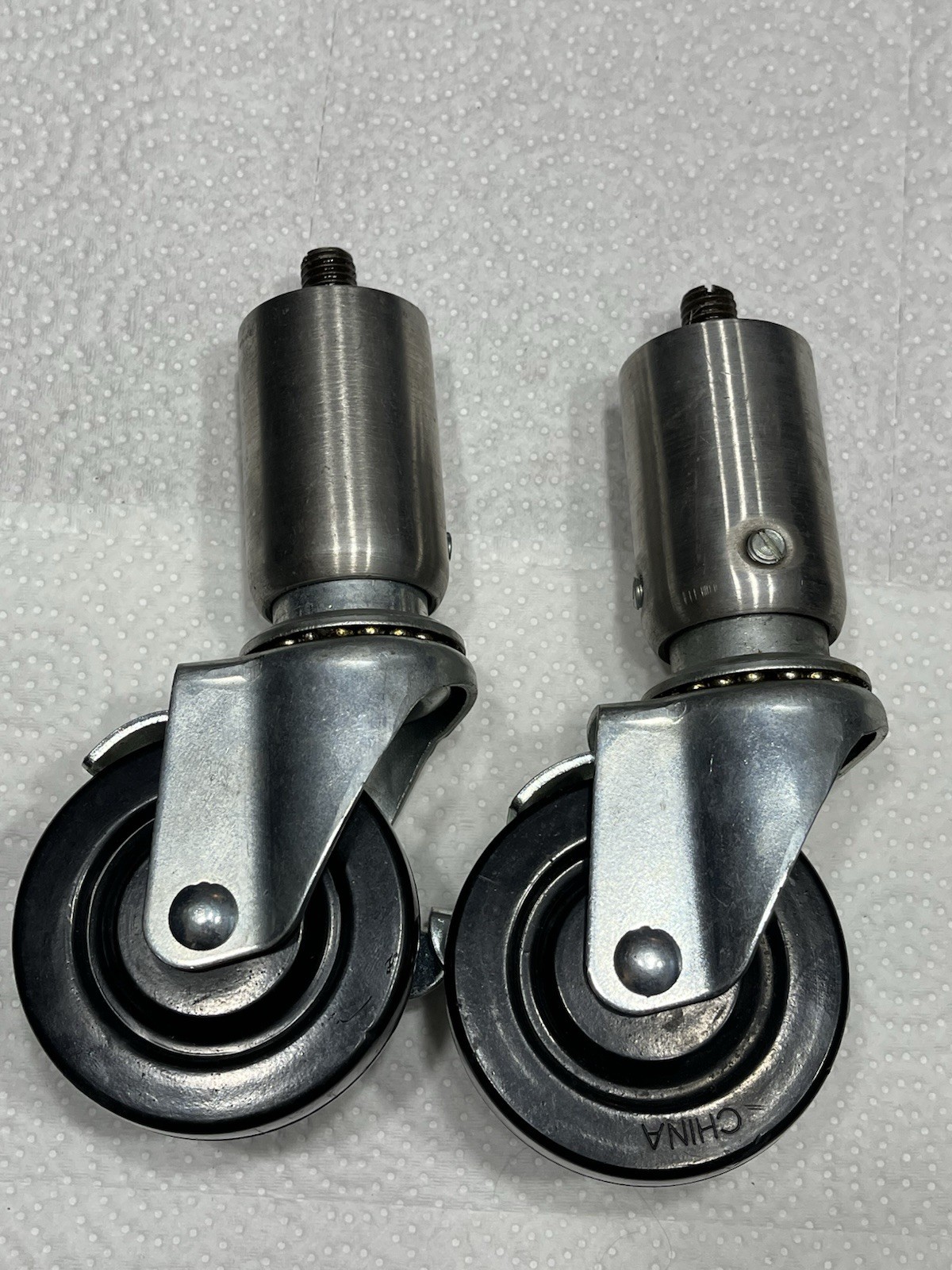 (2)- Unknown Brand Tall Casters, With Brakes