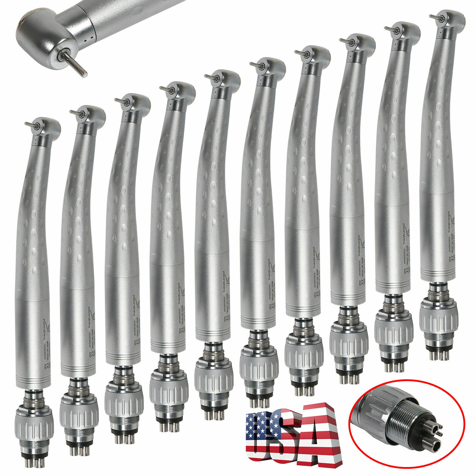 Dental High Speed Handpiece with 4 Holes Swivel Quick Coupler Coupling Fit KaV