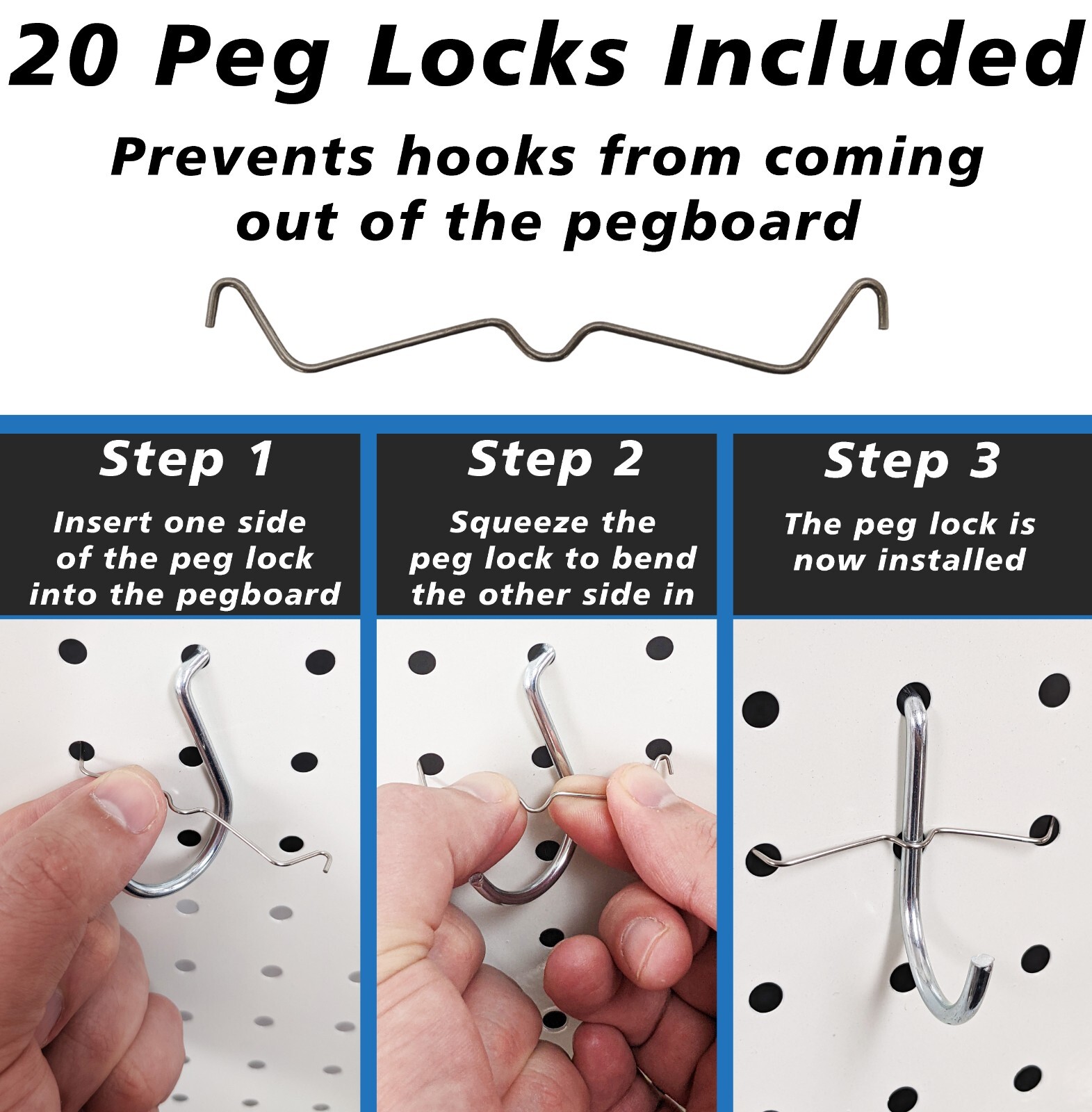 80 Piece Pegboard Hooks and Holders – Includes Straight, Curved, and Angled H…