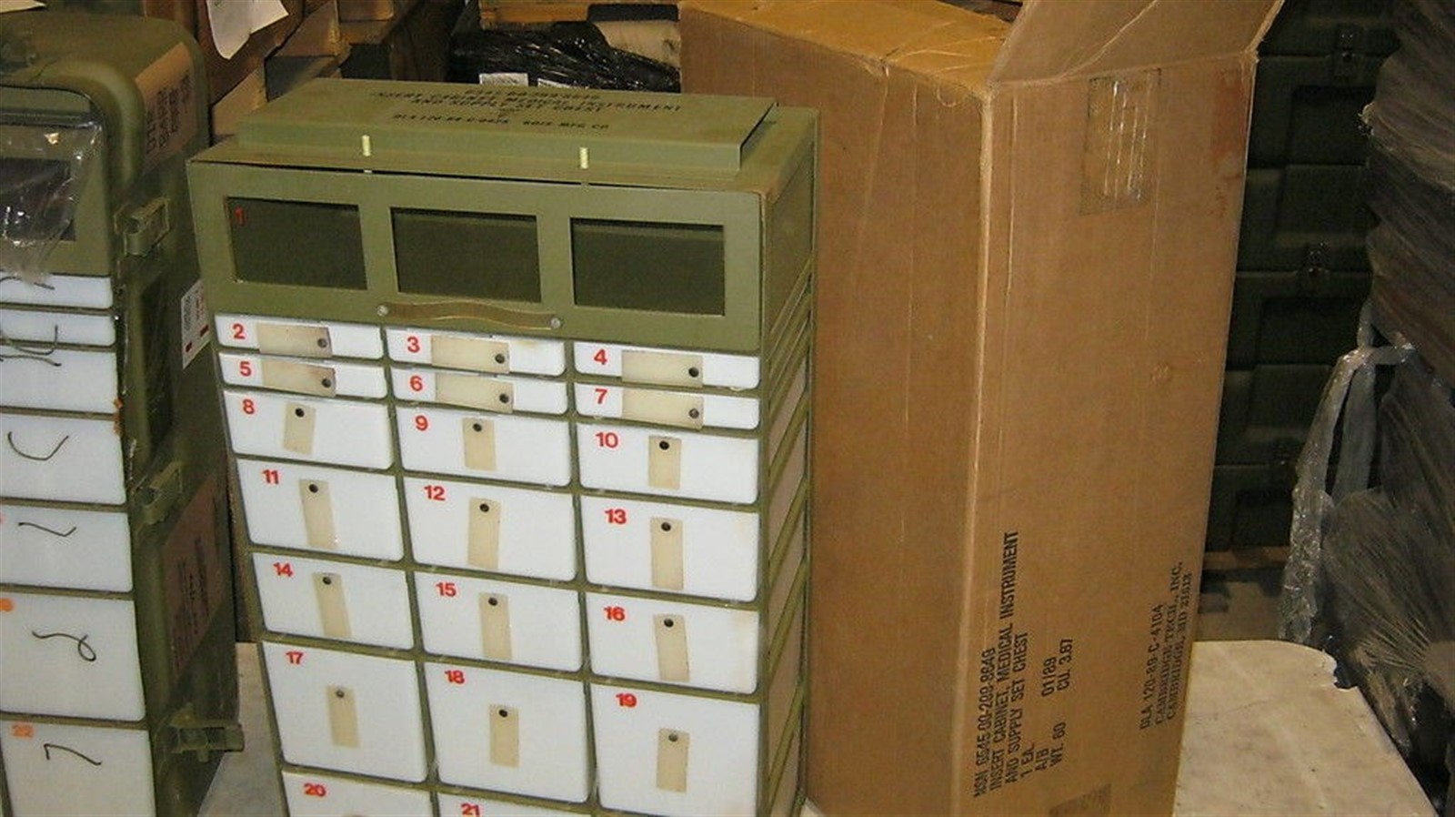 32x20x11 Case 22 Drawer Insert Unit for Aluminum Military Medical Supply Chest