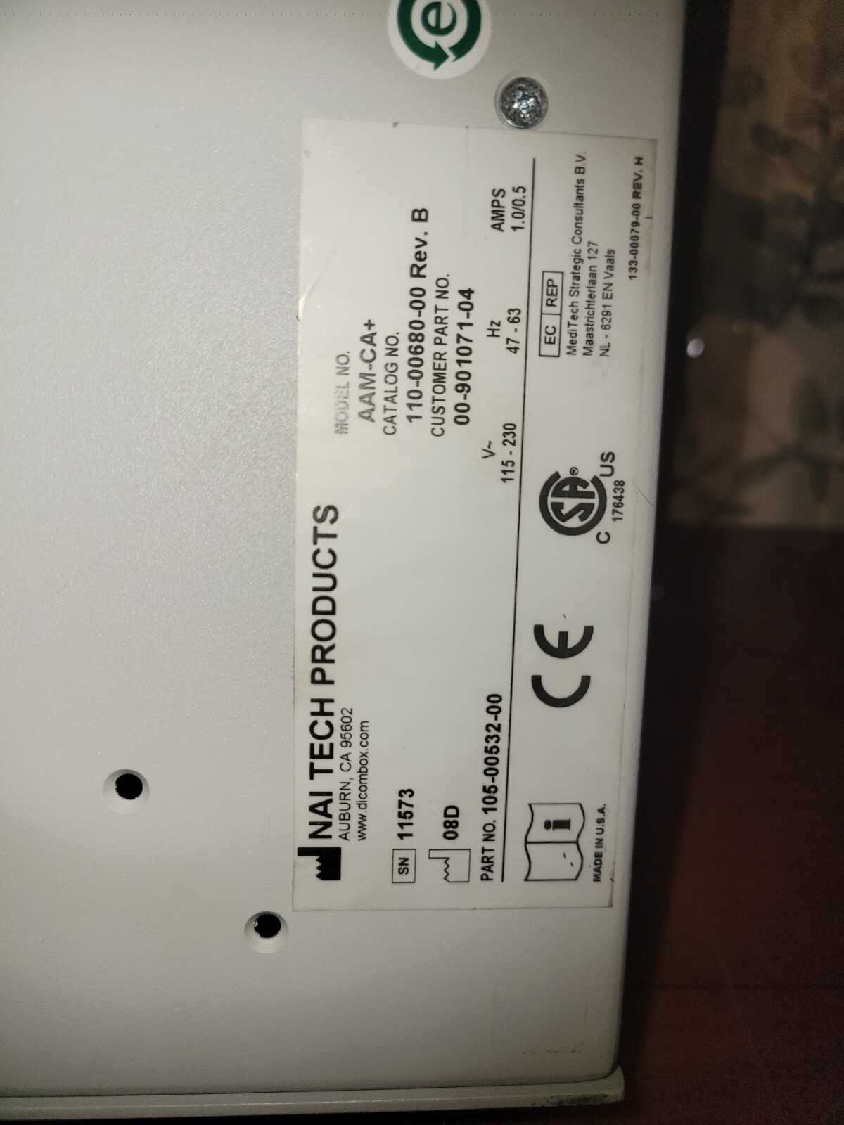 Untested NAI Technology Model AAM-CA The Dicom Box CA – Video To Dicom