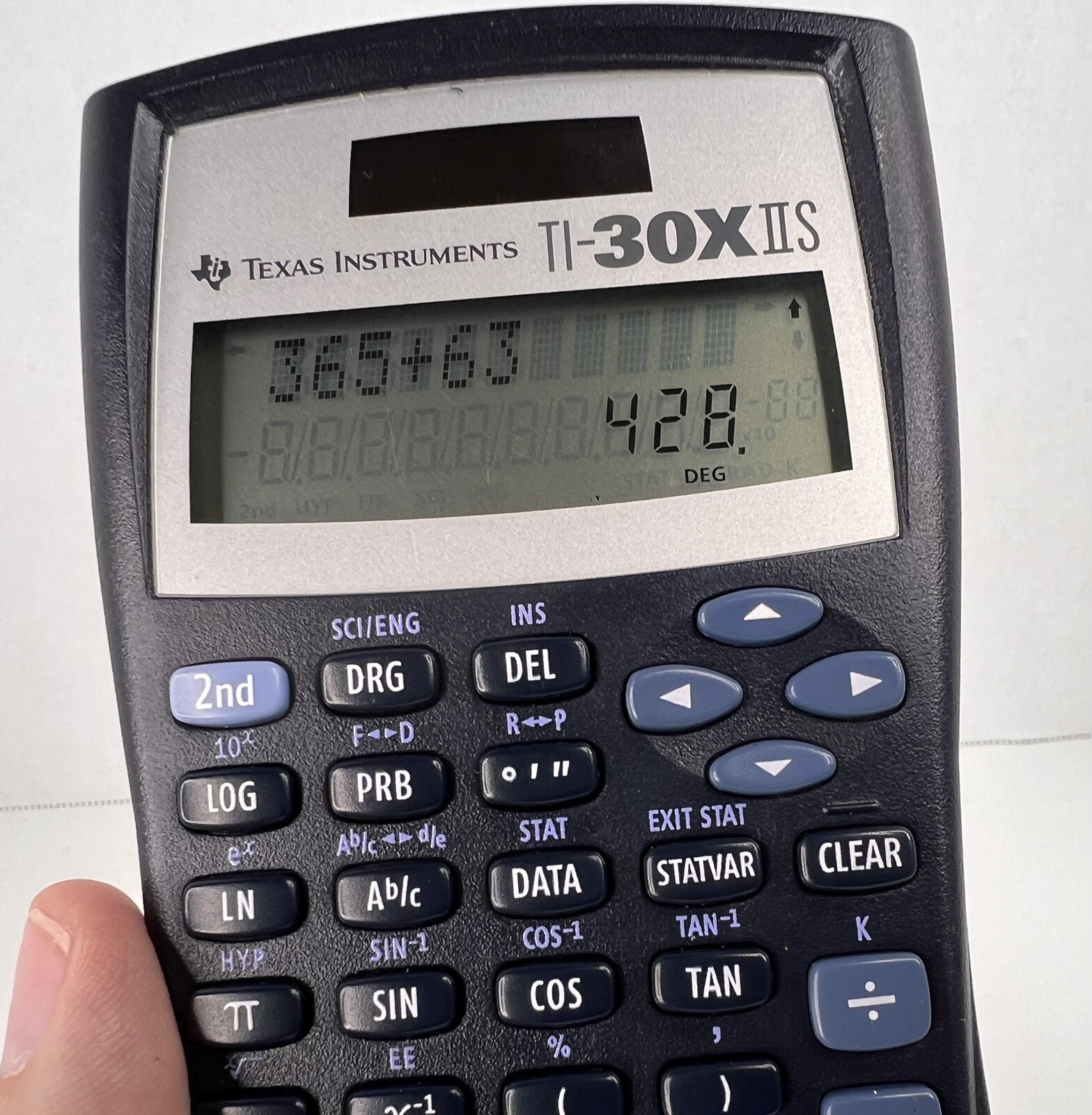 Texas Instruments TI-30x iiS Scientific Calculator – Solar – Black w/ Blue Cover