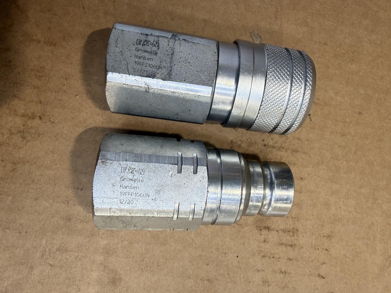 Eaton 19FFS106UN 19FFP106UN Hydraulic Quick Connect Coupling Male And Female Set