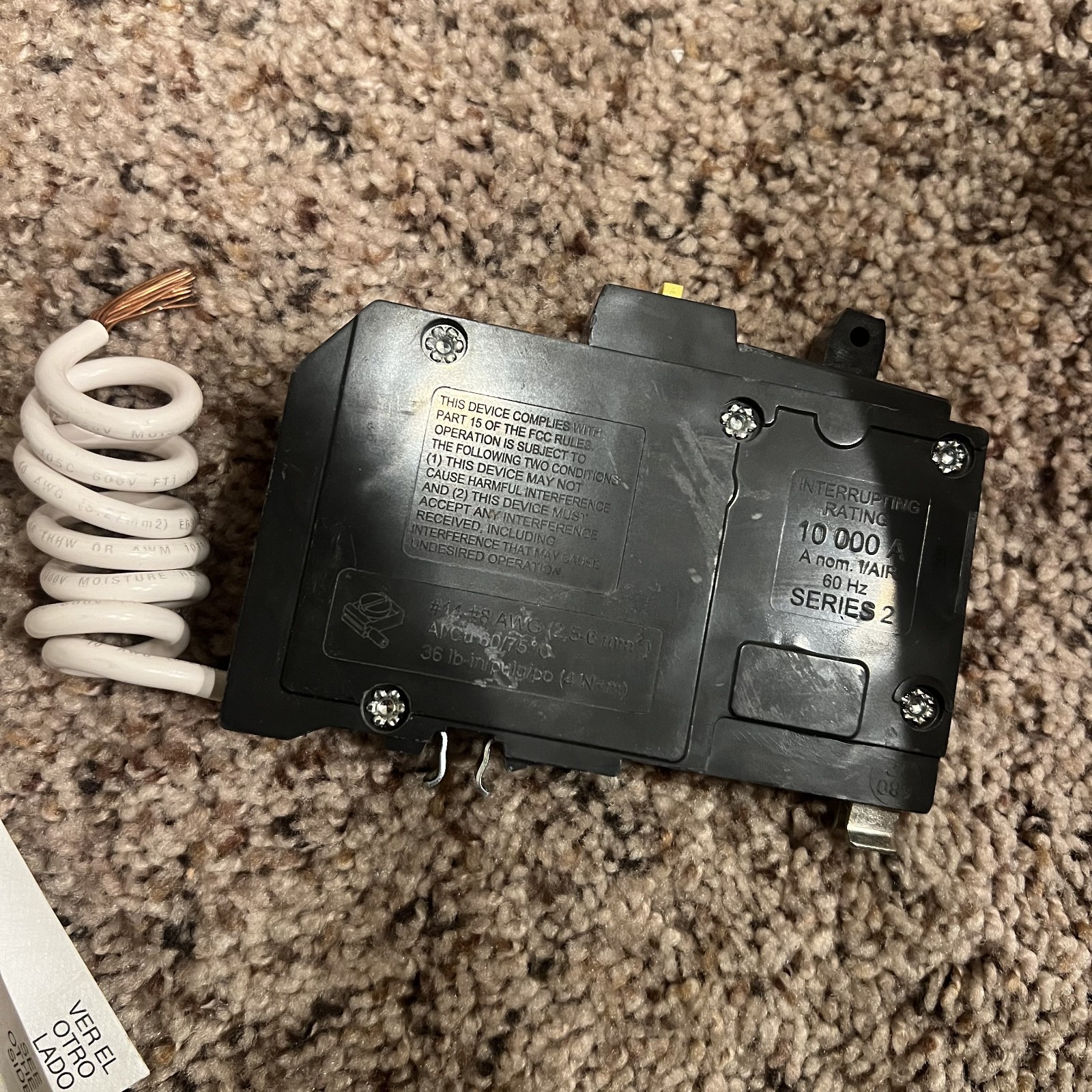 SQUARE D QO130GFI CIRCUIT BREAKER & GROUND FAULT INTERRUPTER 120V 60 HZ