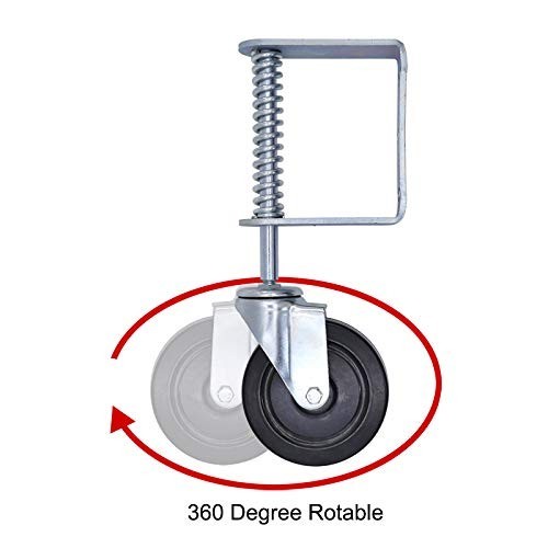 250Lb 5-Inch Heavy Duty Gate Caster – Durable Powder-Coated Steel & Rubber Wheel